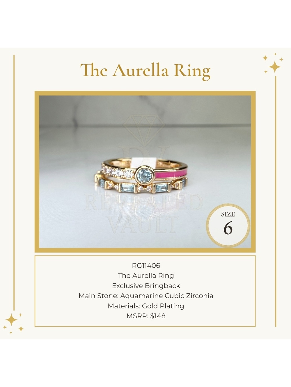 The Aurella Ring - Size 6 - OG